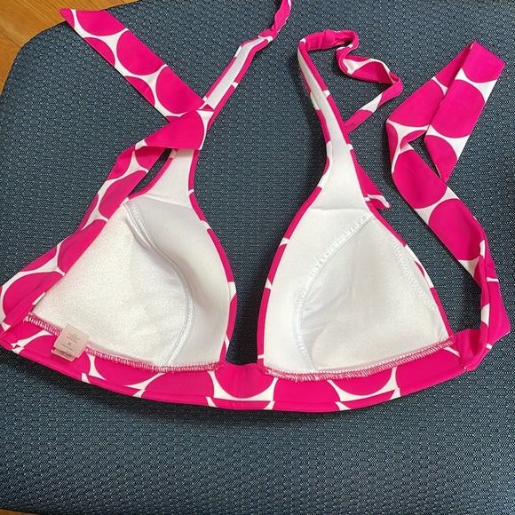 Victoria's Secret Push Up Halter Top Bikini Top, size Medium, Pink & White - Picture 14 of 14